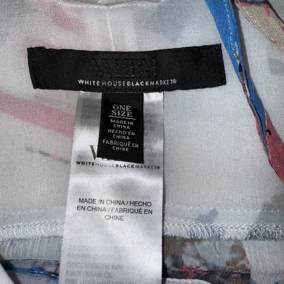 Women’s White House Black Market Multi-Color 3/4 Sleeve Tie Front Swim Cover Up - Picture 4 of 6